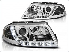 Přední světla Volkswagen Passat 3BG, 2001-2004, LED Daylight, chrom + RL atest LPVWD8