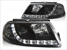 Přední světlomety, světla, lampy Volkswagen Passat 3BG, 2001-2004, LED Daylight, černé black + RL atest LPVWD9