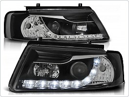 Přední světlomety, světla, lampy Volkswagen Passat B5 3B, 1996-2000, LED Daylight, černé black LPVWE7