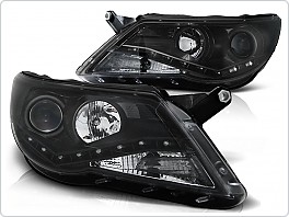 Přední světlomety, světla, lampy Volkswagen Tiguan, 2007-2011, LED Daylight, černé black LPVWF3