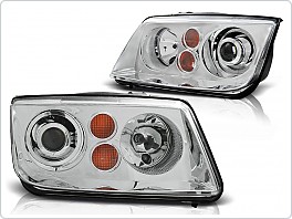 Přední světla VW Bora, chromové s čočkou LPVWG0