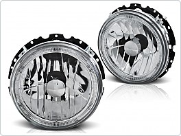 Přední světla Volkswagen Golf 1, 1974-1983, Angel Eyes, chromové, hlavní LPVWH2