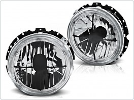 Přední světla Volkswagen Golf 1, 1974-1983, Angel Eyes, kouřové, hlavní LPVWH3