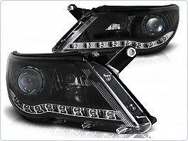 Přední světlomety, světla, lampy Volkswagen Tiguan, 2007-2011, LED Daylight, černé black LPVWi1