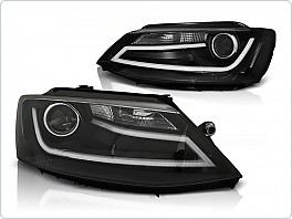 Přední světlomety, světla, lampy VW Volkswagen Jetta 6, 2011-, LED Tube Light, černé black LPVWK8