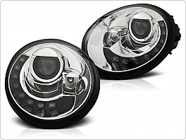 Přední světla VW New Beetle, 1998-2005, LED, chrom LPVWL6