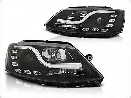 Přední světlomety, světla, lampy, lampy Volkswagen, VW Jetta, 2011-, Tube light tru DRL, černé black, LPVWL5