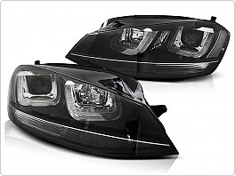 Přední světlomety, světla, lampy VW Golf 7 VII, 2012-, LED Bar, černé black line, LPVWM3