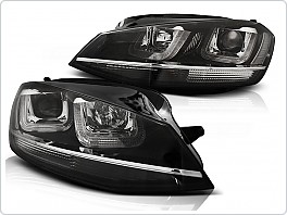 Přední světlomety, světla, lampy VW Golf 7 VII, 2012-, LED Bar, černé black, LPVWM1, AKCE !