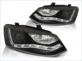 Přední světla, světlomety, lampy VW Polo 6R 2009-2014, LED, černé black, LPVWN6