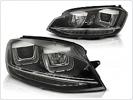 Přední světla U-LED BAR VW Golf 7 12-17 černé
