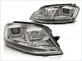 Přední světla U-LED BAR VW Golf 7 12-17 chrom