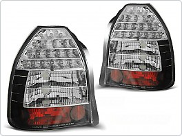 Zadní světla, lampy LED Honda Civic, 1995-2000, 3dveře, čiré, černé LDHO09