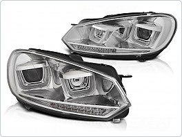 Přední světla VW Golf 6, 2008-2012, u-type s led dynamickým blinkrem