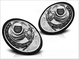 Přední světlomety, světla, lampy VW New Beetle 2006-2012, LED, chrom, LPVWS1
