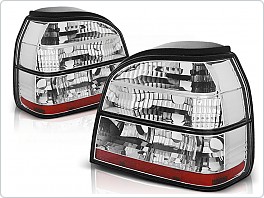 Zadní světla, lampy Volkswagen Golf 3, 1992-1998, čiré/chrom