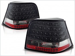 Zadní světla, lampy LED Volkswagen Golf 4, 1998-2003, čiré, černé LDVW06