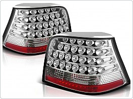 Zadní světla, lampy LED Volkswagen Golf 4, 1998-2003, čiré, chrom LDVW05