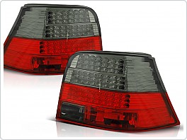 Zadní světla, lampy LED Volkswagen Golf 4, 1998-2003, kouřové, červené LDVW32