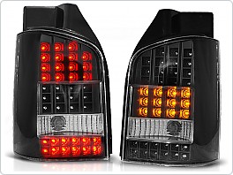 Zadní světla, lampy LED Volkswagen T5, 2003-2009, čiré, černé LDVW42