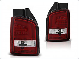 Zadní světla, lampy LED Volkswagen T5, 2003-2009, čiré, červené LDVW93