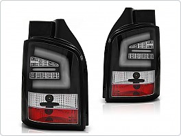 Zadní světlomety, světla, lampy LED Volkswagen T5, 2003-2009, čiré, černé black LDVW92