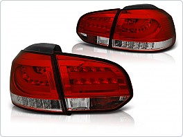 Zadní světla, lampy LED BAR Volkswagen Golf 6, 2009-2012, červené, bílé LDVWC9
