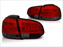Zadní světla, lampy LED BAR Volkswagen Golf 6, 2009-2012, červené, kouřové LDVWD0