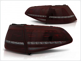 Zadní světla LED VW Golf 7, 2013-, GTI look červená,kouřová s dynamickým blinkrem