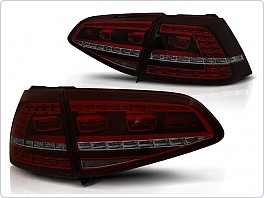 Zadní světla, lampy VW Golf 7 VII, hatchback 2013- LED GTI look, červená, kouřová LDVWE9