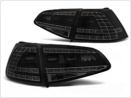 Zadní světla, světlomety VW Golf 7, hatchback, LED GTI Look Seq, dynamický blinkr, Black/Smoke LDVWM7