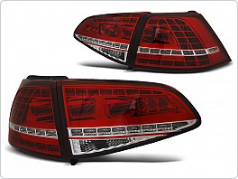 Zadní světla, světlomety VW Golf 7, hatchback, LED GTI Look Seq, dynamický blinkr, Red/White LDVWM3