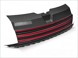 Přední maska bez znaku VW T6 2015-, černá, červená 