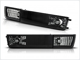 Přední blinkry Volkswagen Golf 3, Vento, 1992-1998, pruh, černé, bez mlhovky