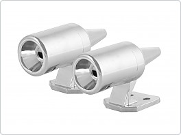 Plašič zvěře, chromový, 2ks