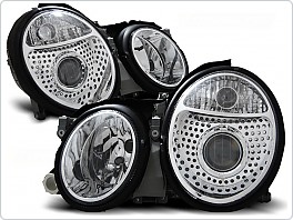 Přední světla Mercedes W208, CLK, 1997-2002, chrom