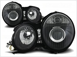 Přední světla Mercedes W210, E-clase, 1995-1999, černé black