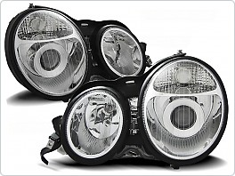 Přední světla Mercedes W210, E-clase, 1995-1999, chrom