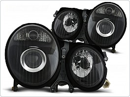 Přední světla Mercedes W210, E-clase, 1999-2002, černá black