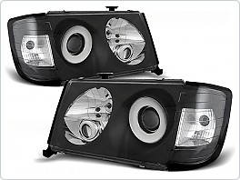 Přední světla, světlomety, lampy Mercedes W124, 1985-1993, černé black LPME06