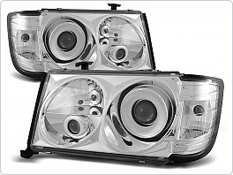 Přední světla Mercedes W124,  E-clase, 1993-1995, chrom