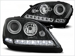 Přední světla Mercedes ML, W164, 2005-2007, LED Daylight, černá black LPME64