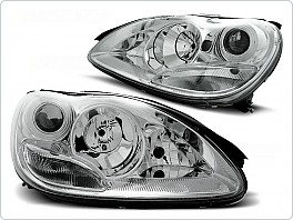 Přední světla Mercedes W220, S-clase, 1998-2005, chrom LPME65