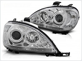 Přední světla Mercedes ML, W163, 1998-2001, chrom