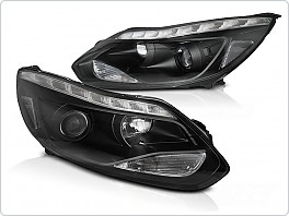 Přední světla, světlomety, lampy Ford Focus MK3, 2011-2014, LED, černé, VÝPRODEJ