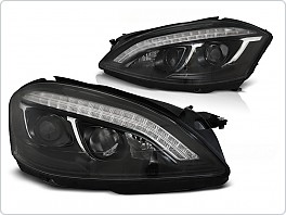 Přední světla, světlomety, lampy XENON, Mercedes S-class W221, 2005-2009, černé