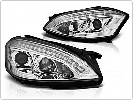 Přední světla, světlomety, lampy XENON, Mercedes S-class W221, 2005-2009, chromové