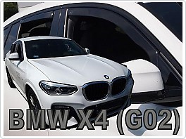 Plexi ofuky oken, deflektory, BMW X4 G02, 2018- přední + zadní