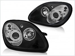Přední světla, světlomety, lampy Mercedes R170 SLK, 1996-2004, ANGEL EYES, CCFL, černé