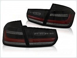 Zadní světla, LED světlomety, lampy BMW F30 2011-2018, LED BAR, SEQ, černé kouřové